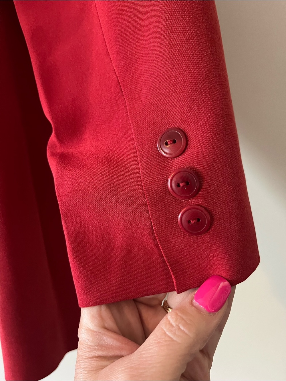 Jones New York Red Double-Breasted Silk Blazer Women’s Size 4P - Picture 2 of 16